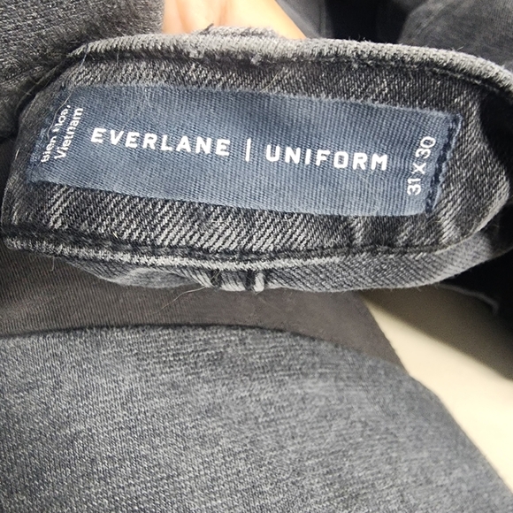 Everlane Mens Uniform 31 X 30 The Slim 4-Way Stretch Organic Jeans Black - Picture 4 of 6